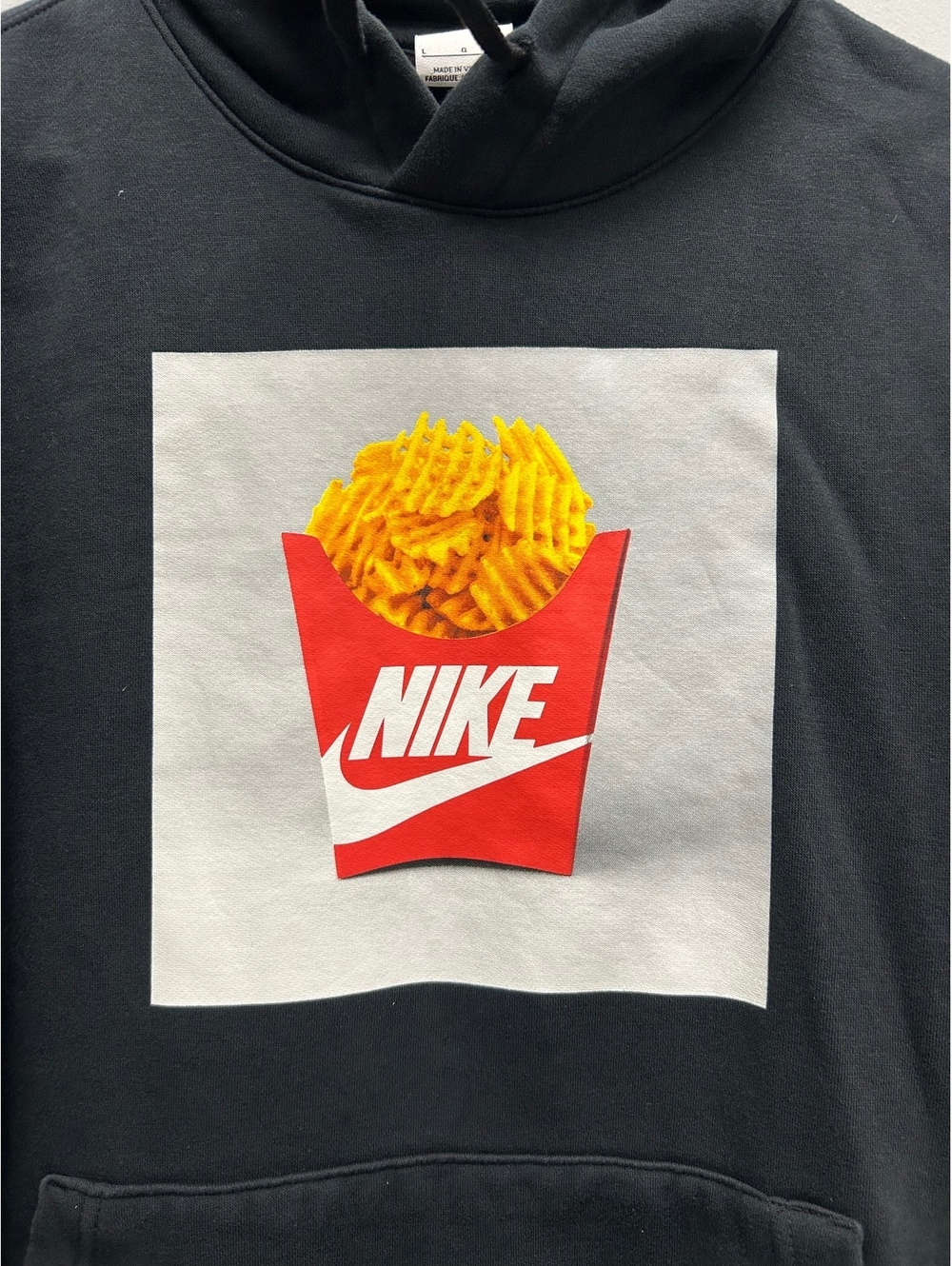 Nike Black Hoodie with French Fries Graphic - Picture 2 of 6